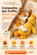 Patinho Interativo para Cães – Com Apito Interno e Tecido Resistente