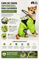 Capa de Chuva Impermeável para Cachorros
