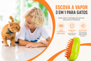 Escova a Vapor 3 em 1 para Cães e Gatos